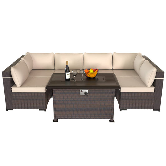 ALAULM 43" Outdoor Propane Gas Fire Pit Table – Elegant & Powerful Heating