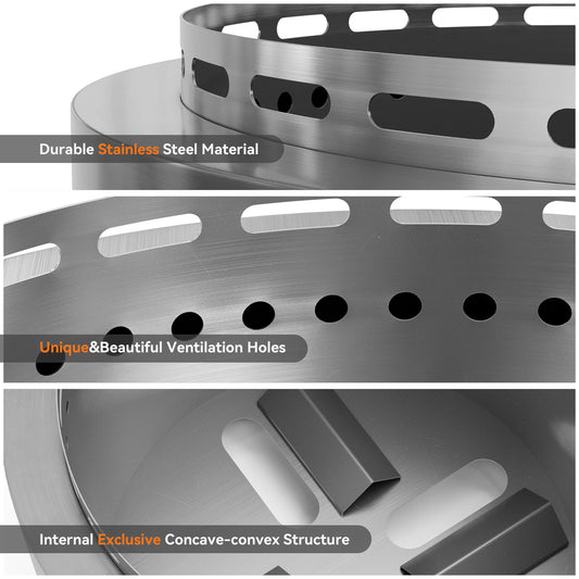 ALAULM Stainless Steel Outdoor Smokeless Fire Pit – Portable & Durable