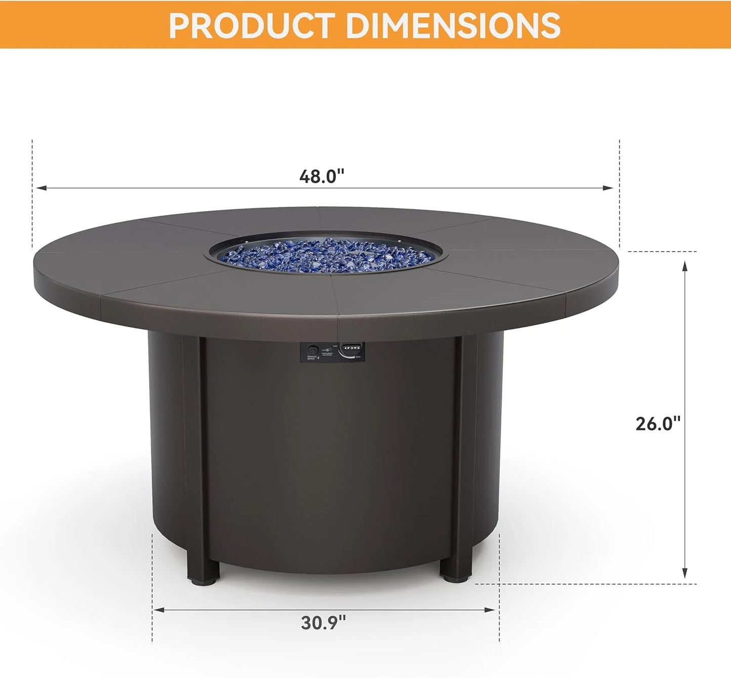 ALAULM Outdoor Propane Fire Pit Table – Stylish, Safe & CSA Certified