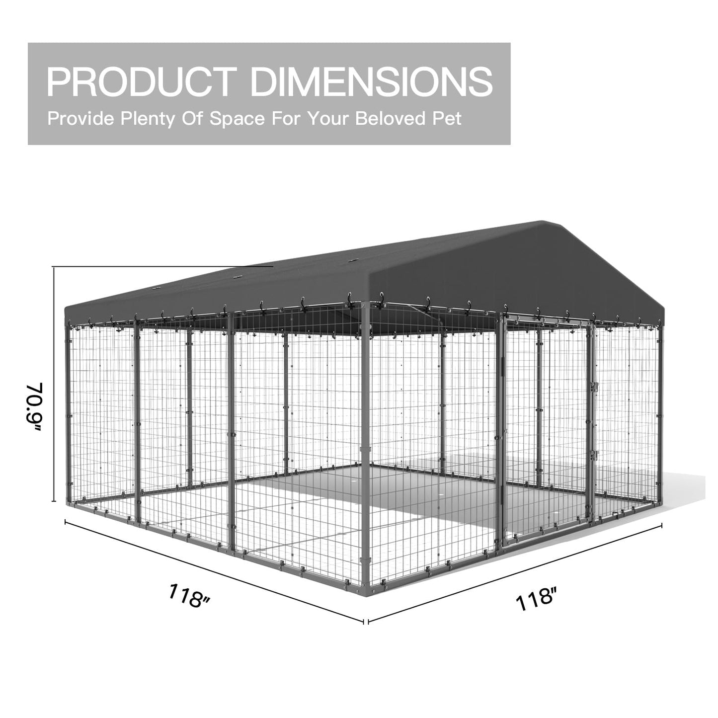 ALAULM Outdoor Large dog kennel,double security lock with proof for dog,duck and chicken