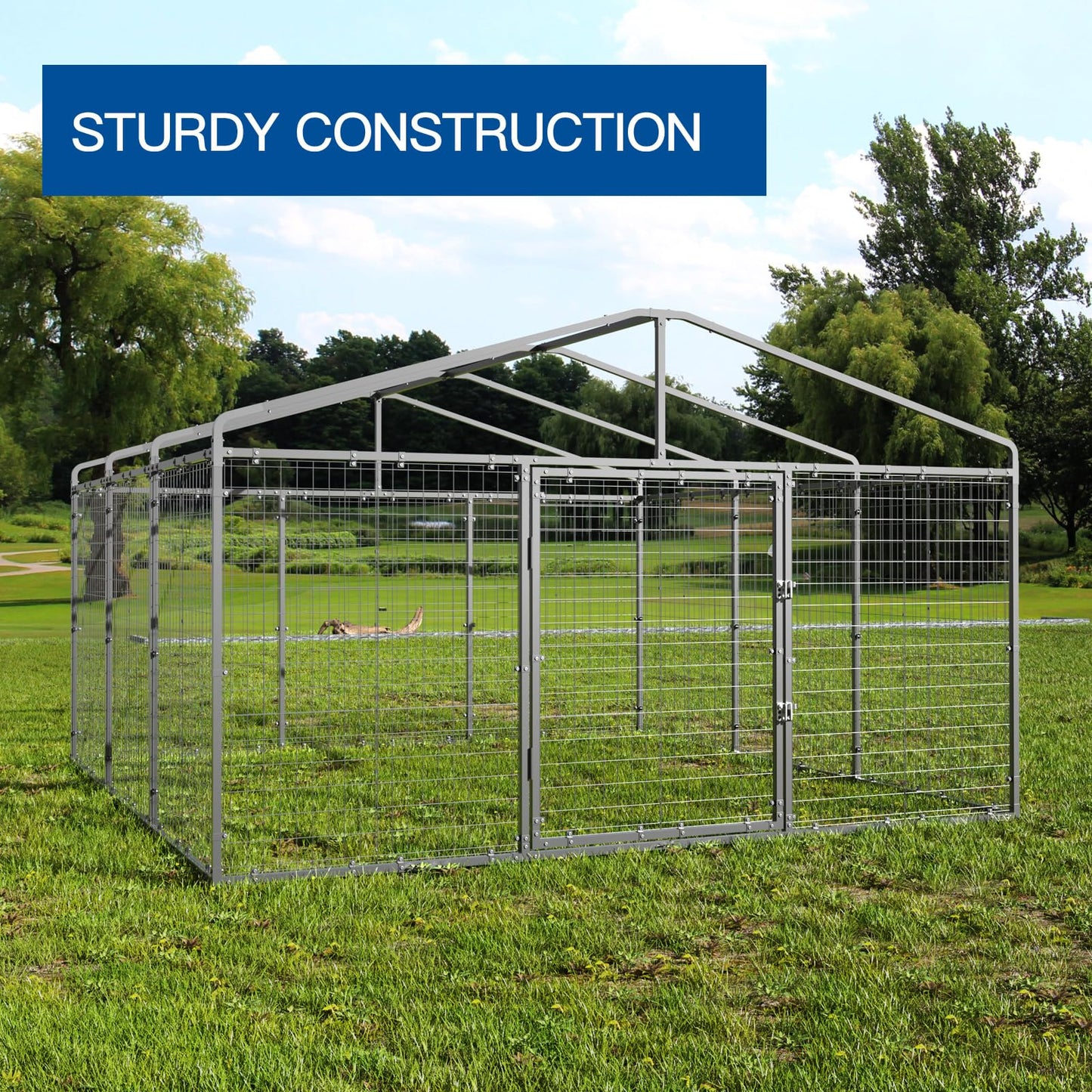 ALAULM Outdoor Large dog kennel,double security lock with proof for dog,duck and chicken