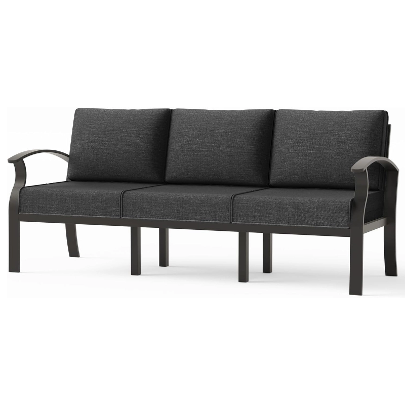 ALAULM Aluminum 3-Seat Patio Furniture Set, Outdoor Patio Conversation Set with 5.1" Cushions for Patio Backyard Poolside